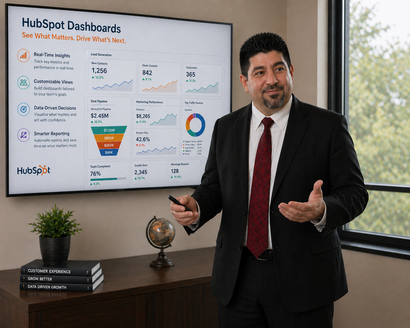 Samir talking about HubSpot Dashboards